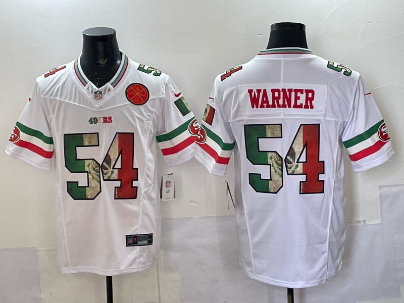 Men 2025 Nike San Francisco 49ers #54 Warner white Mexico Limited NFL Jersey 006->san francisco 49ers->NFL Jersey